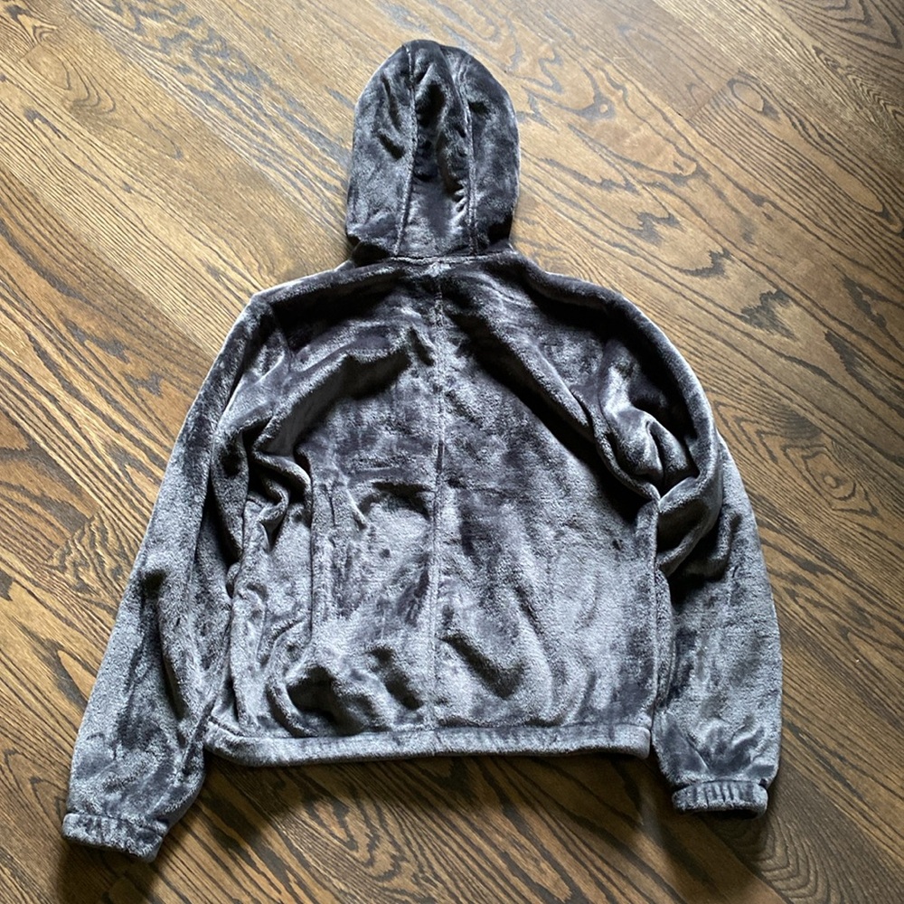 Columbia Fuzzy Grey Quarter Zip Hoodie - Picture 3 of 4